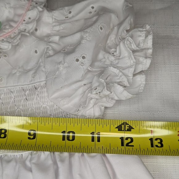 B T Kids White & Pink Embroidered‎ Dress - Picture 3 of 8